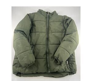Whales Tail Outerwear Jacket Girls Large Forest Green Winter Puff Coat Zip Warm